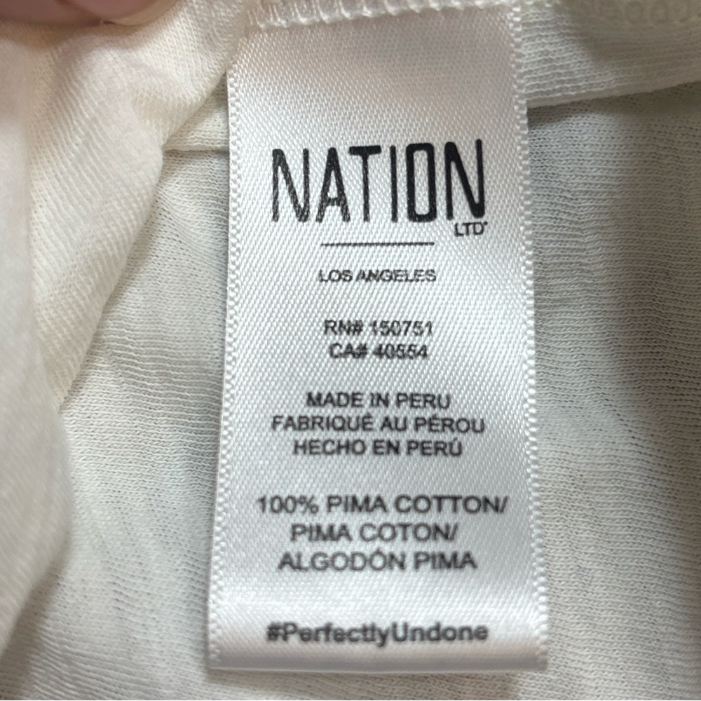 Nation LTD Los Angeles Off White Smocked Ruffled Collar Top - Picture 7 of 9